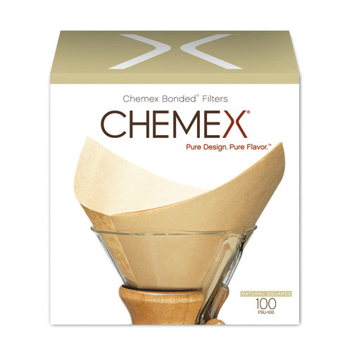 CHEMEX - boite de 100 filtres naturels pour cafetière de 1 à 6 tasses
